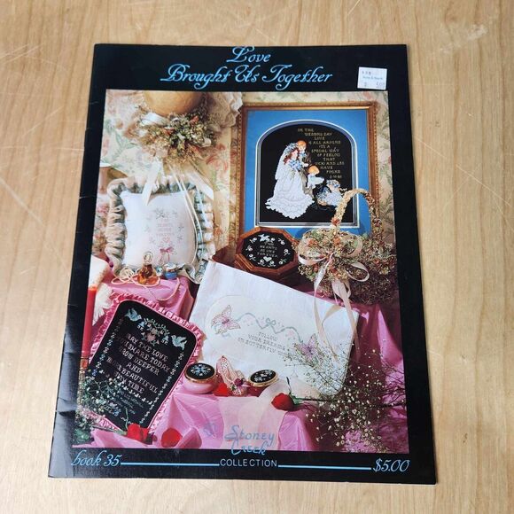 Lot of 2 Wedding Theme Cross Stitch Pattern Booklets Love Romance Floral - Picture 3 of 4